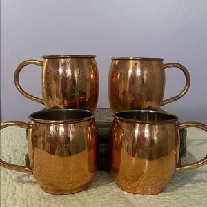 Copper Moscow Mule Mugs Set of 4